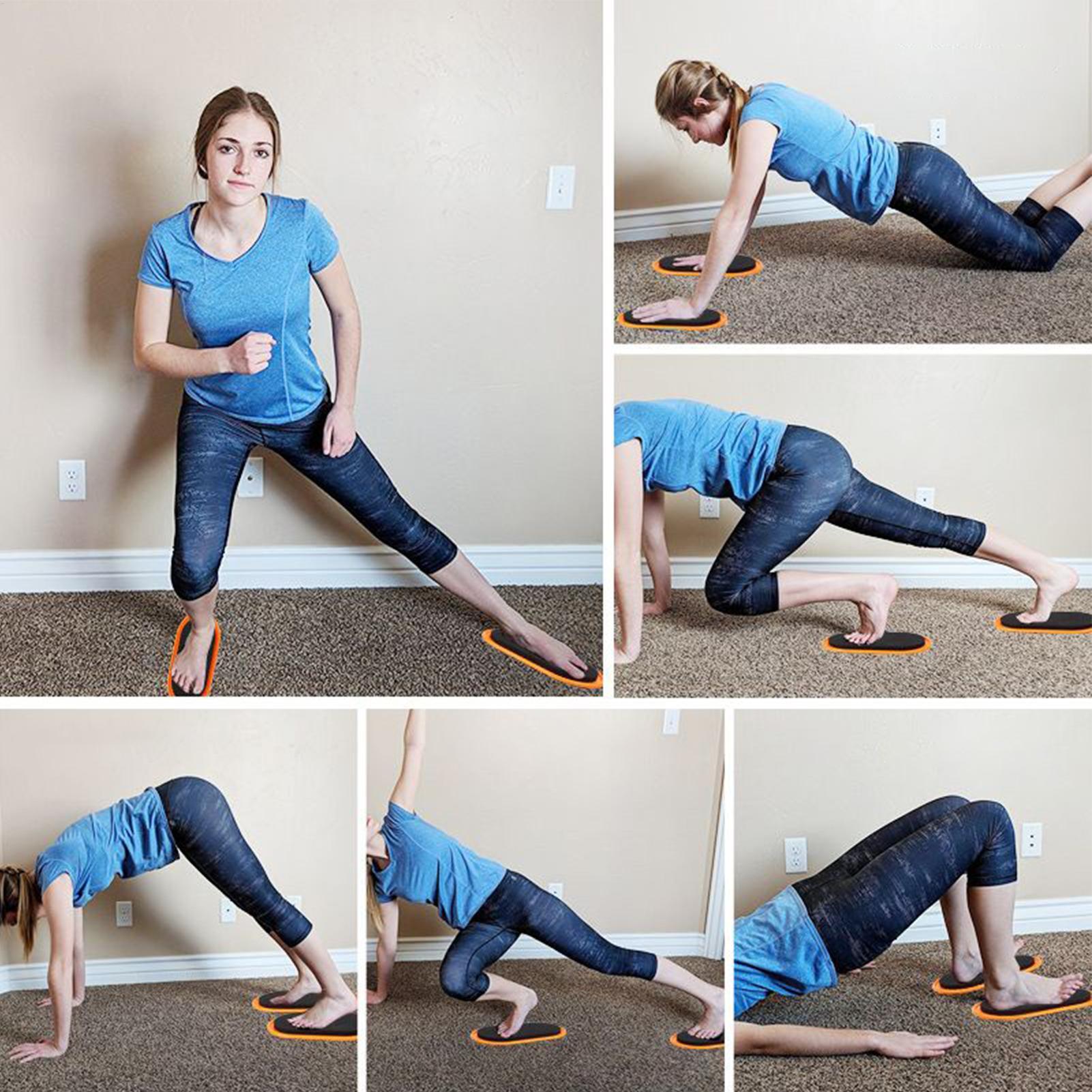 Home Gym Workout - Slider Olahraga Bentuk Oval, Alat Bantu