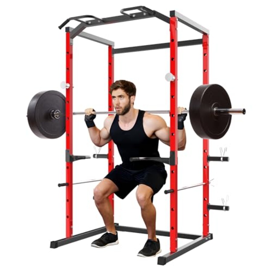 Home Gym Pull Up Bar - Rak Squat Heavy-Duty dengan Pull-Up Bar
