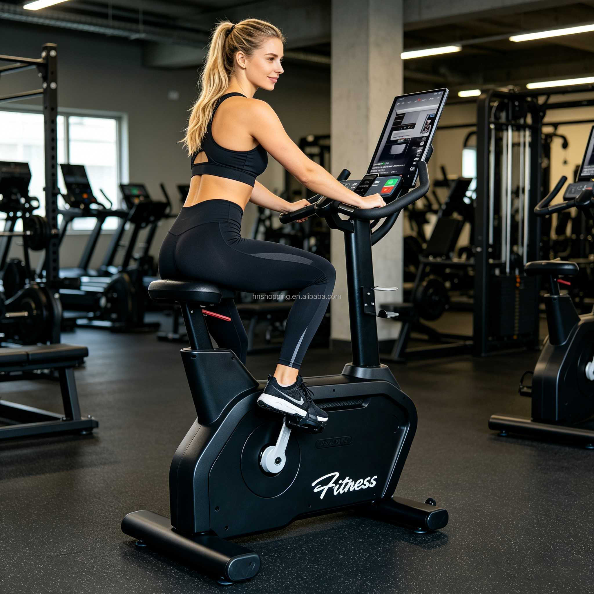 Home Gym Resistance - Sepeda statis dengan layar proyeksi 21,5