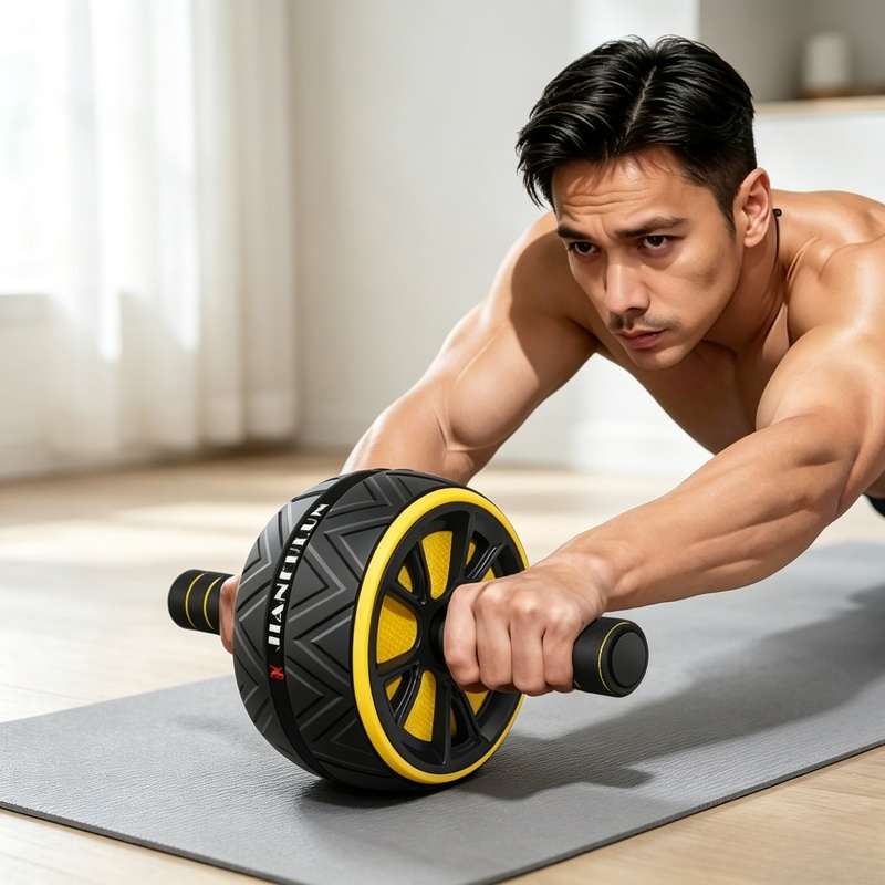 Ab Roller Wheel - Roda Ab Roller Anti-Selip, Alat Latihan