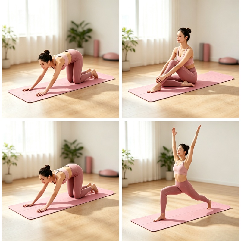Home Gym Yoga Mat - Matras Yoga Anti-Selip dengan Ketebalan 4