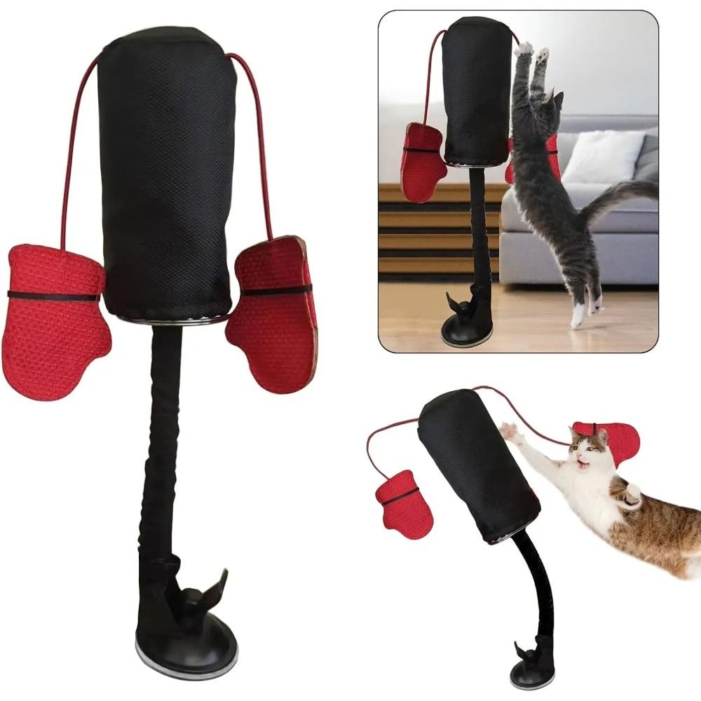 Speed Bag Boxing - Mainan Tinju Kucing dengan Alas Perekat,