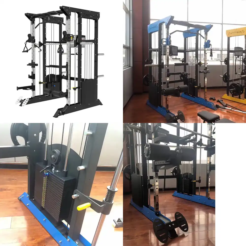 Home Gym With Smith Machine - Peralatan Gym Multifungsi Profesional All-in-One untuk