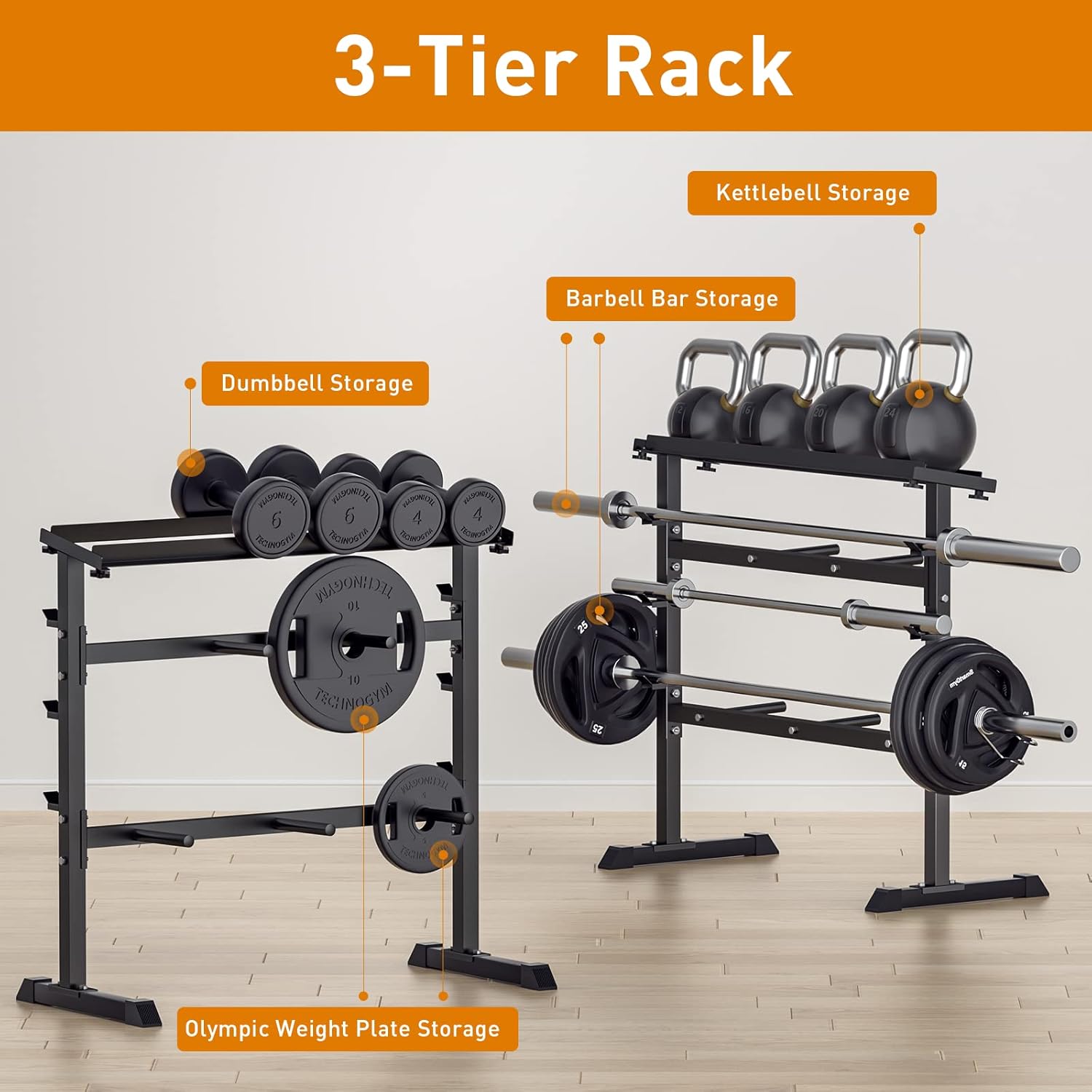 Rak Penyimpanan Beban Latihan  - Home Gym Weight ulasan dan harga