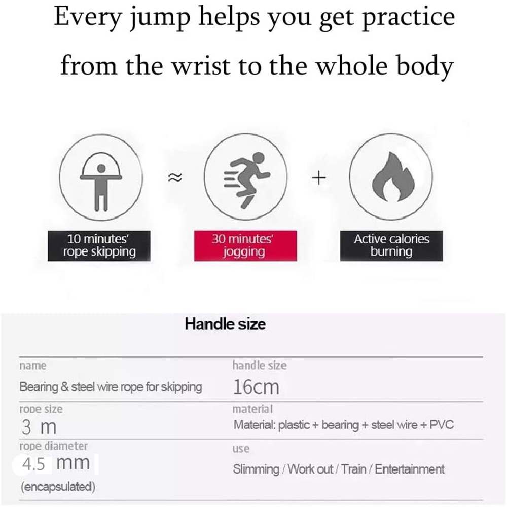 Lompat Tali dengan Pegangan Bu - Jump Rope Bearing ulasan dan harga
