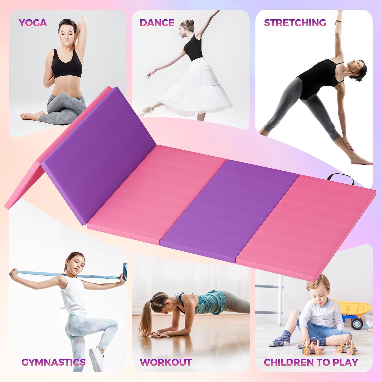 Matras Yoga Lipat, Matras Sena - Home Gym Yoga Mat ulasan dan harga