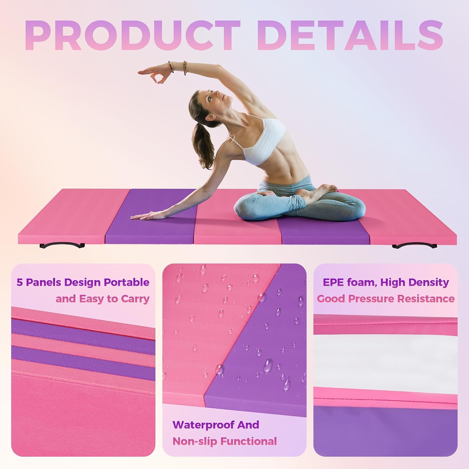 Matras Yoga Lipat, Matras Sena - Home Gym Yoga Mat ulasan dan harga