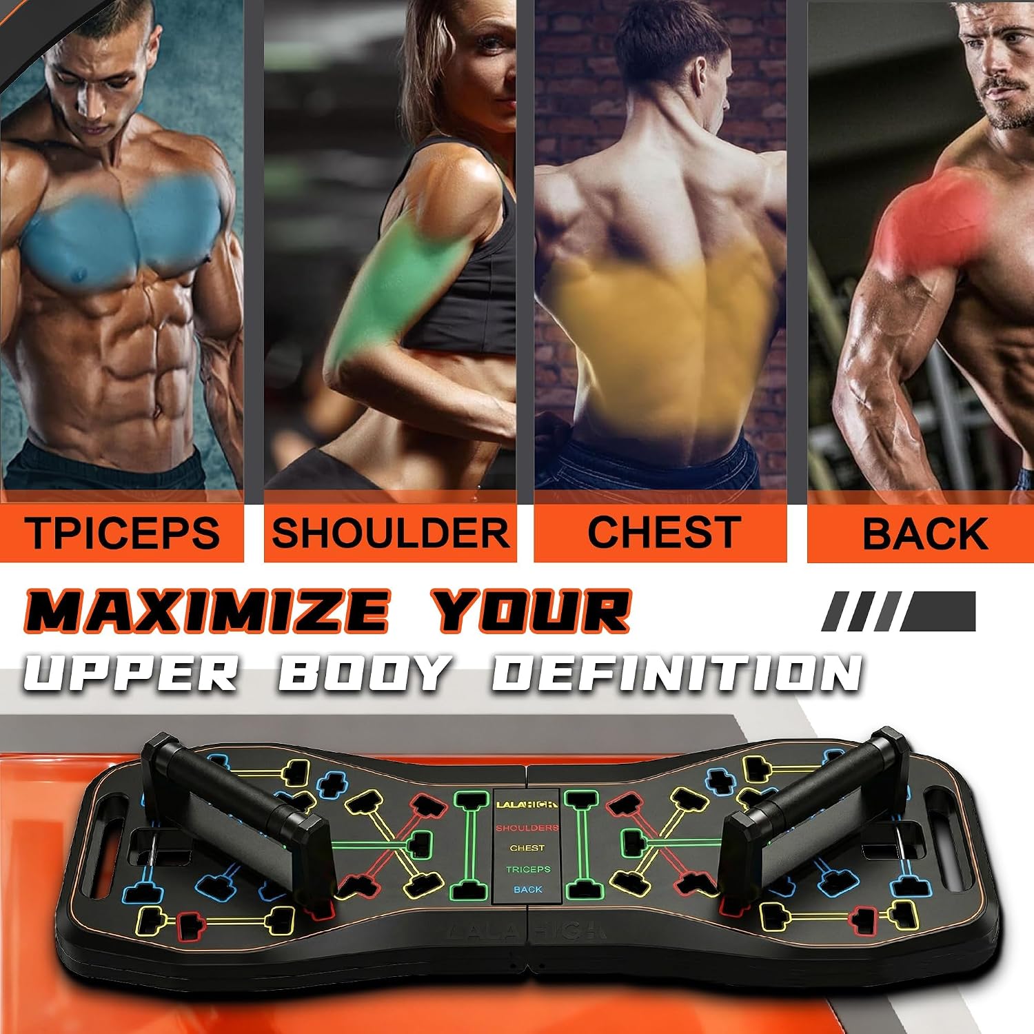LALAHIGH Push Up Board, 36 in  - Ab Roller Wheel ulasan dan harga
