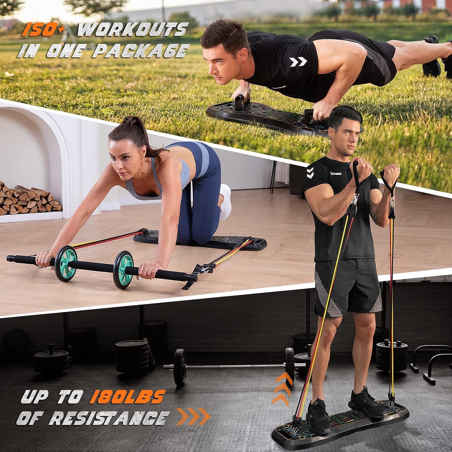 LALAHIGH Push Up Board, 36 in  - Ab Roller Wheel ulasan dan harga