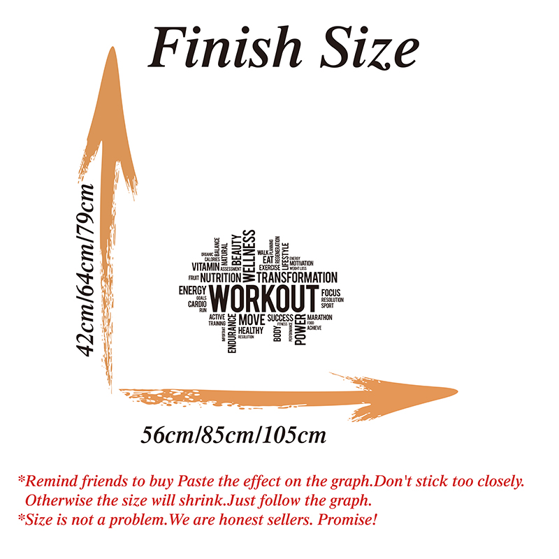 Stiker Dinding Awan Kata Olahr - Home Gym Quotes ulasan dan harga