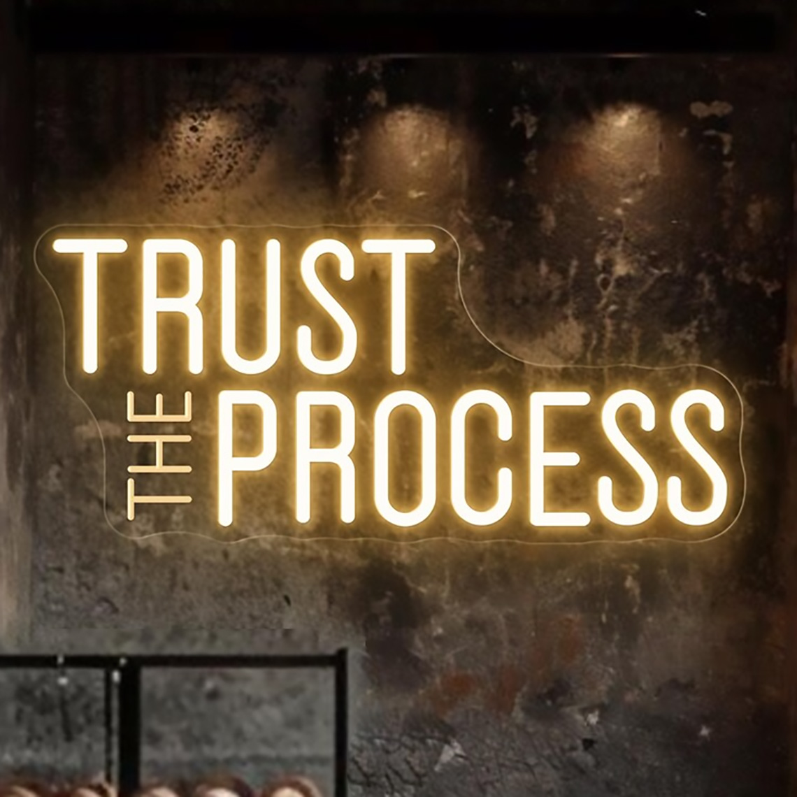Tanda Neon Trust The Process,  - Home Gym Custom ulasan dan harga