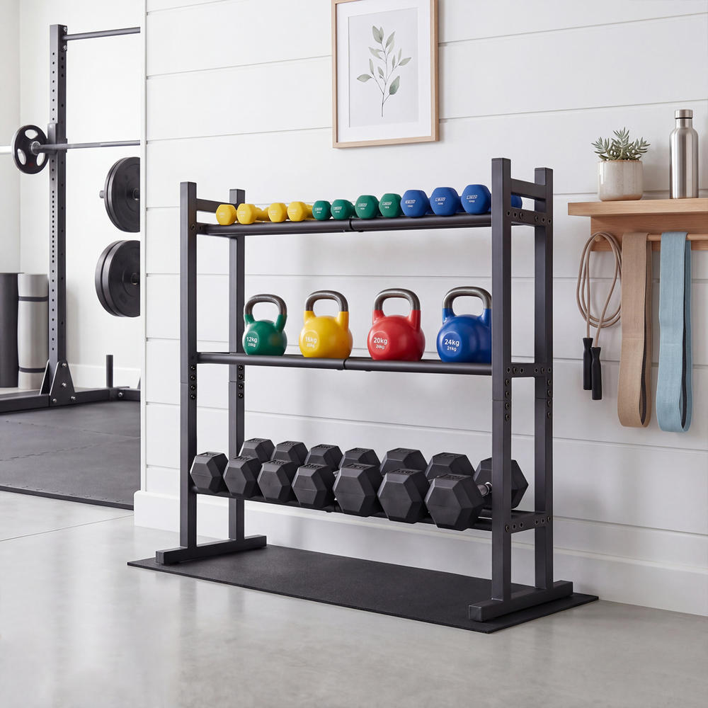 Rak Dumbbell 3 Tingkat Heavy D - Home Gym Weight ulasan dan harga