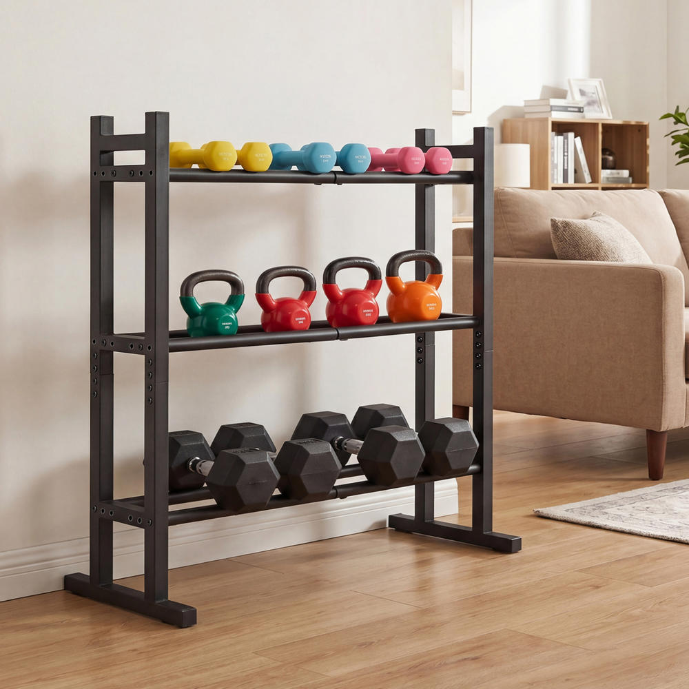 Rak Dumbbell 3 Tingkat Heavy D - Home Gym Weight ulasan dan harga