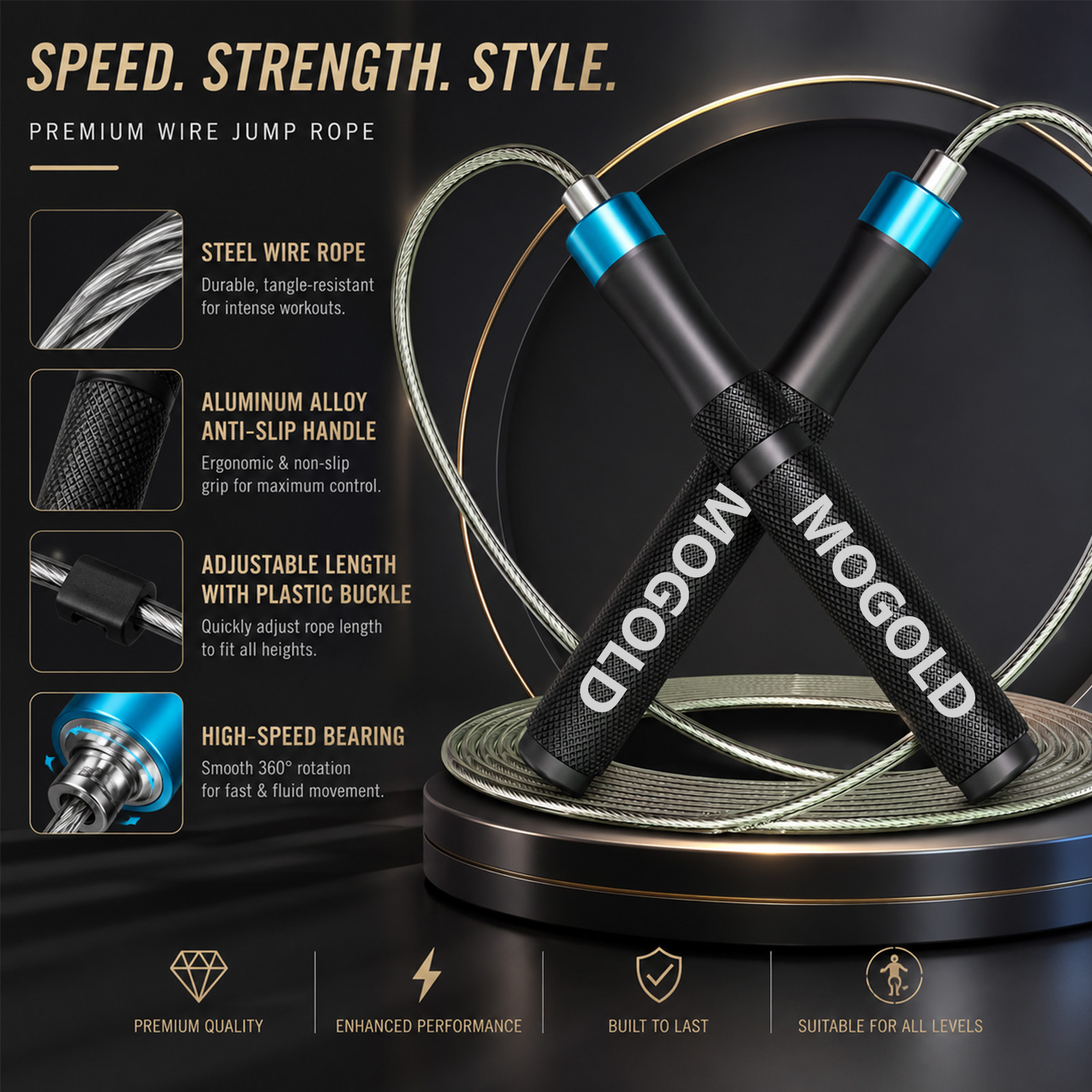 MOGOLD Tali Lompat Kecepatan P - Jump Rope Bearing ulasan dan harga