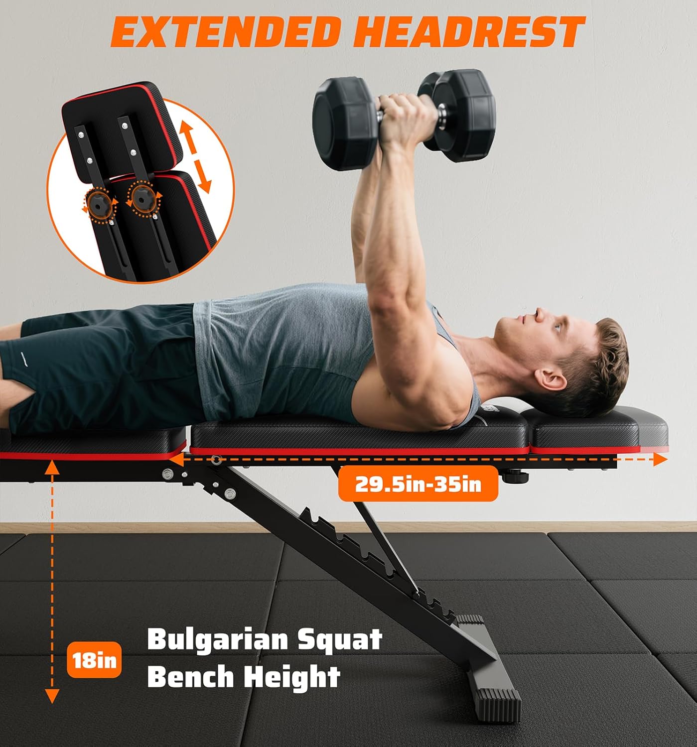 Bangku Angkat Beban Lipat untu - Home Gym Weight ulasan dan harga
